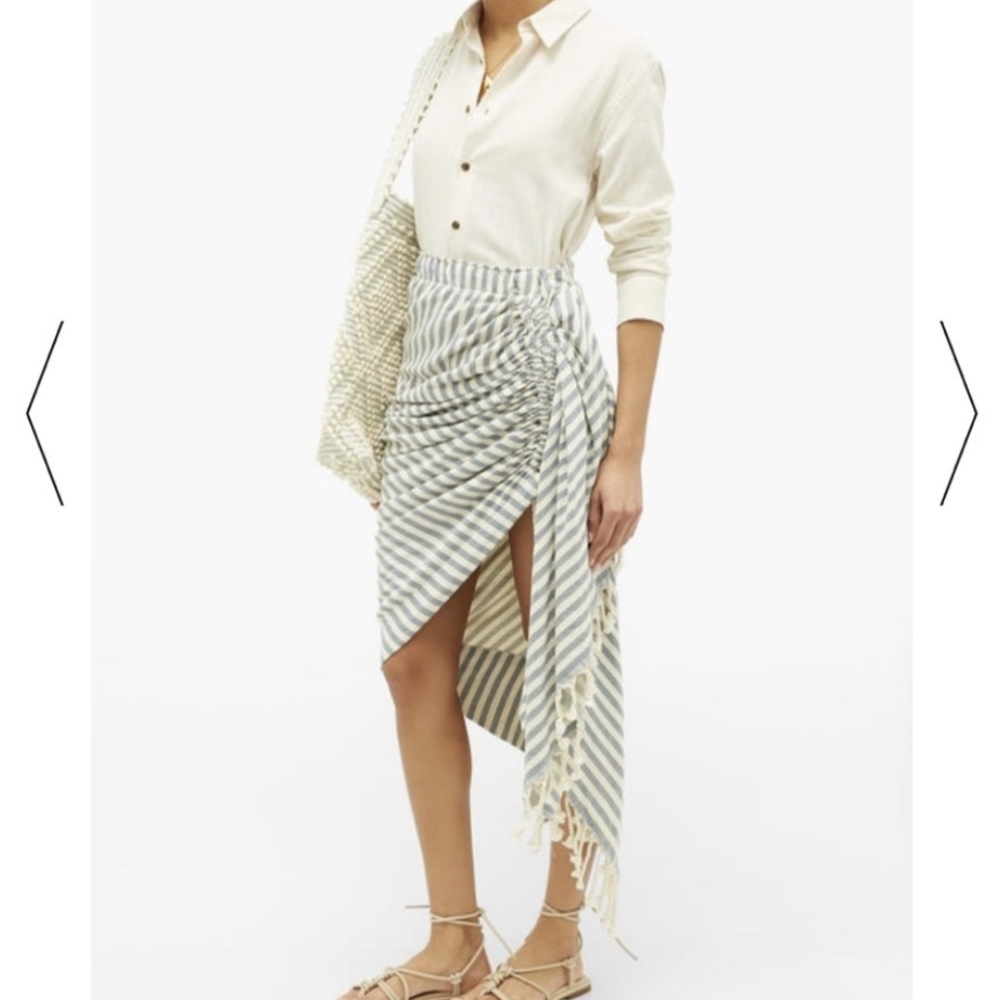 Cabana Tulum Fringe Summer Vacation Skirt XS - Just Bee Queen
